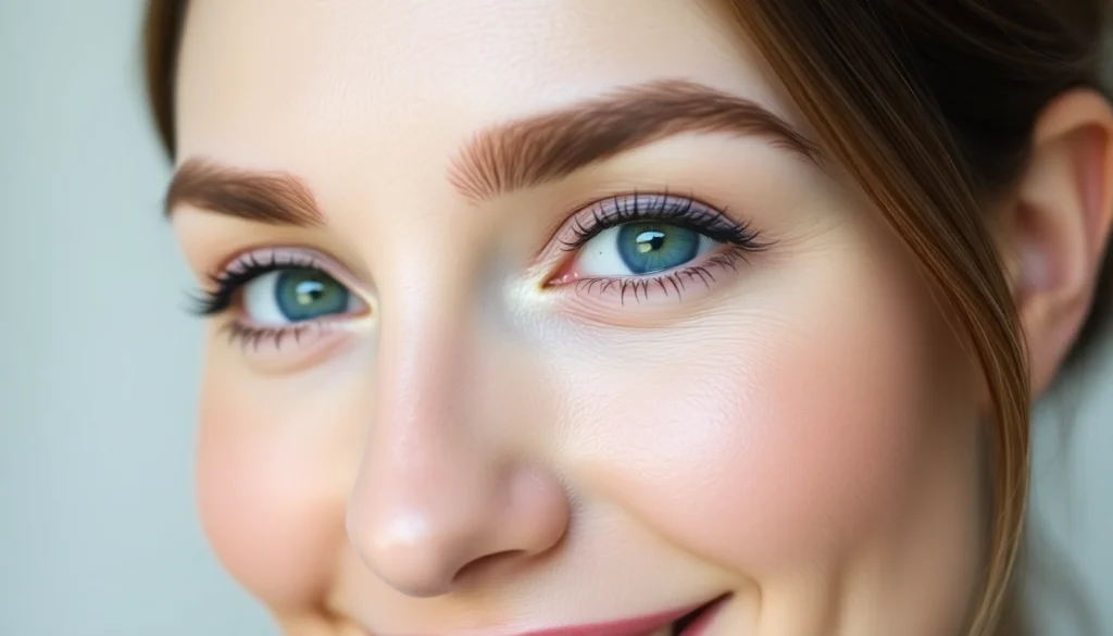 Favorable view of a woman's eyes showcasing rejuvenated eyelids after Oberlidstraffung Zürich procedure, highlighting natural and refreshed appearance for optimal aesthetic results.