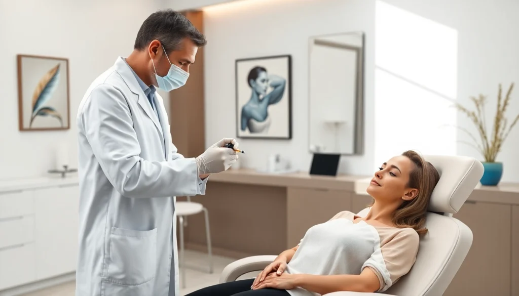 Ästhetische Klinik in Zürich mit Arzt bei Botox-Behandlung