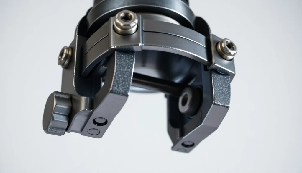Effiziente pneumatische spanner in industrieller Anwendung, zeigt schnellen Spannvorgang und robuste Bauweise, ideal für die Qualitätskontrolle.