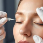 Botox Behandlung: Fachgerechte Injektion für glatte, jugendliche Haut im Gesicht.