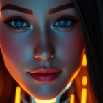 AI girlfriend engaging in a realistic and unfiltered NSFW chat on a sleek digital interface, showcasing intimacy and advanced AI features.