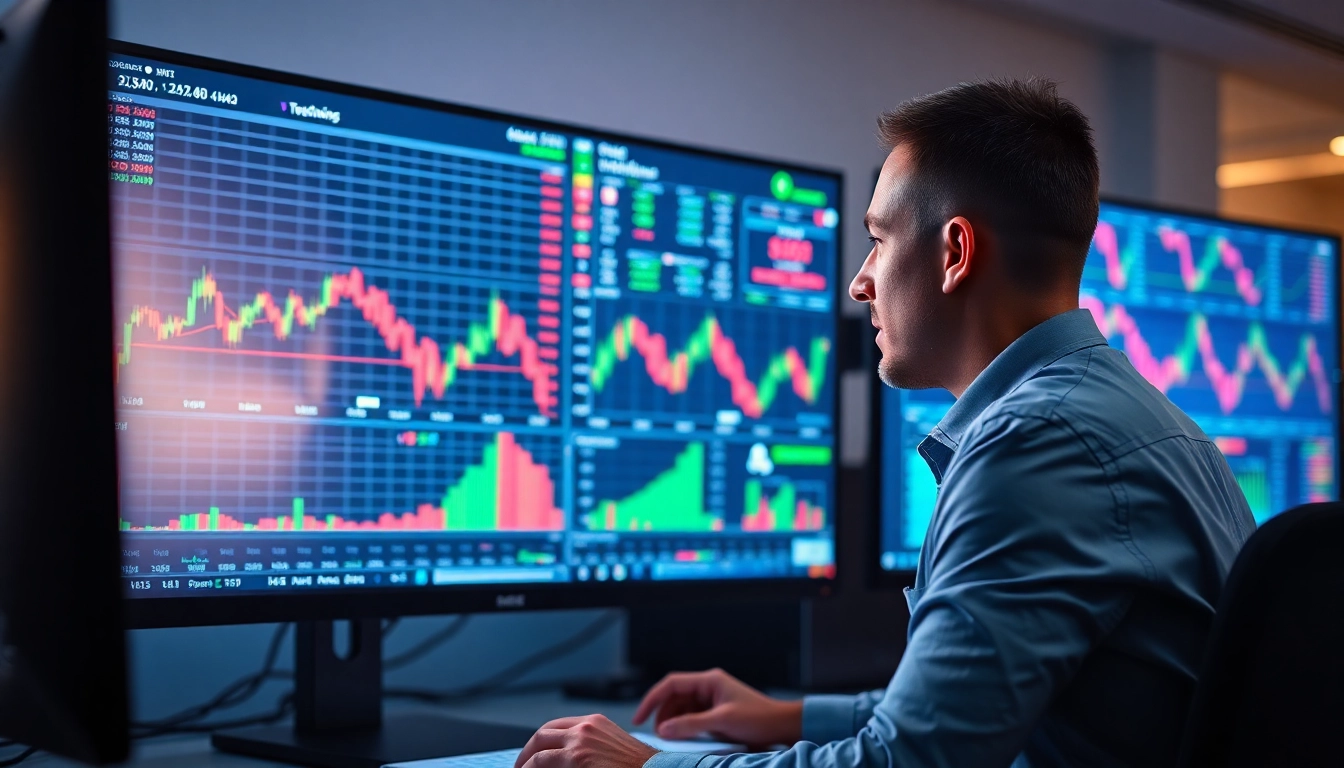 Trading view platform displaying live financial charts and market analysis for traders and investors